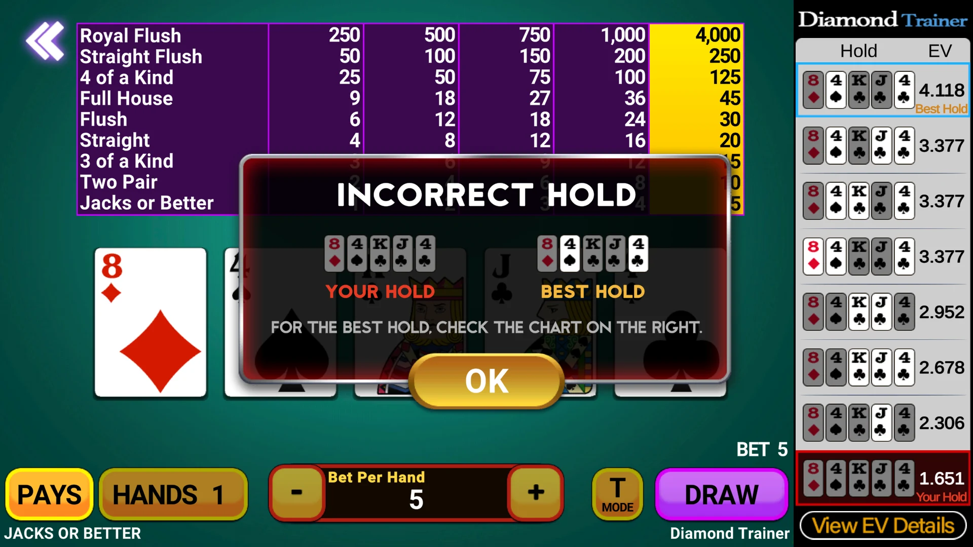 Video Poker Multi: Deuces Wild screenshot